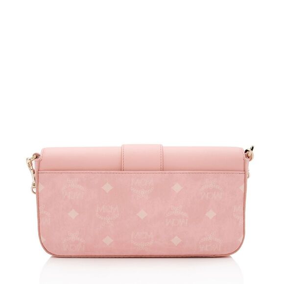 MCM Visetos Calfskin Logo Mode Travia Small Shoulder Bag - Picture 3 of 11